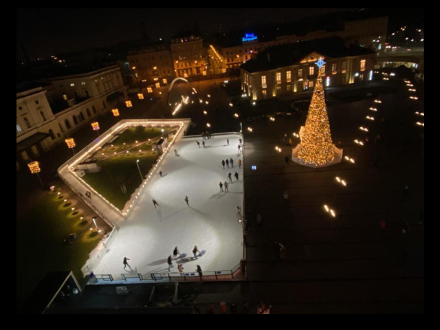 IceWorker ice rink at Galeria Krakowska in Krakow