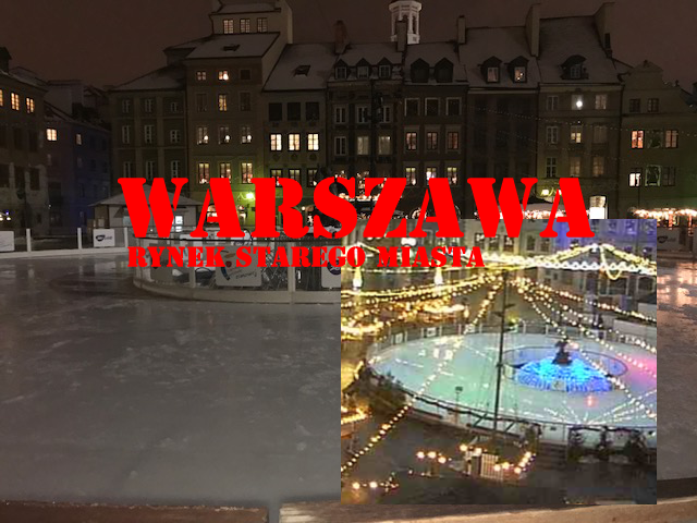 Ice rink in Warsaw Old Town